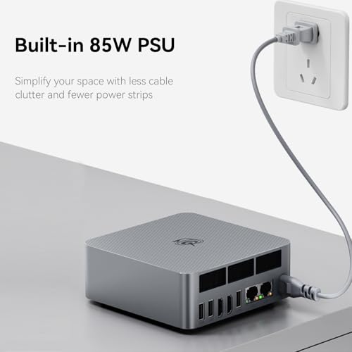 Beelink Ai Mini PC EQR6 6600U AMD Ryzen 5 Processor(6C/12T, up to 4.5GHz), Micro Computer 24GB LPDDR5 500GB SSD Built-in PSU, Mini Computers Dual HDMI/4K 60Hz/WiFi6/BT5.2 Home/Office/HTPC W11 Pro - Image 5