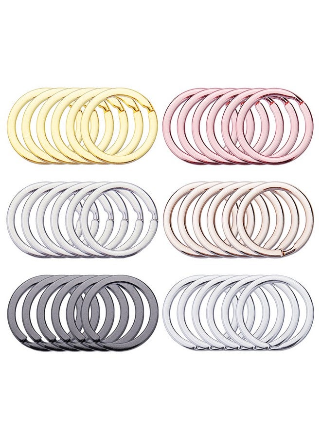 Sunmns 1 Inch Flat Key Chain Ring Metal Split Keychain Keyrings For Car Home Keys Organization Arts Crafts Lanyards 36 Pieces - Image 1