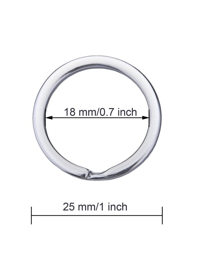 Sunmns 1 Inch Flat Key Chain Ring Metal Split Keychain Keyrings For Car Home Keys Organization Arts Crafts Lanyards 36 Pieces - Image 3