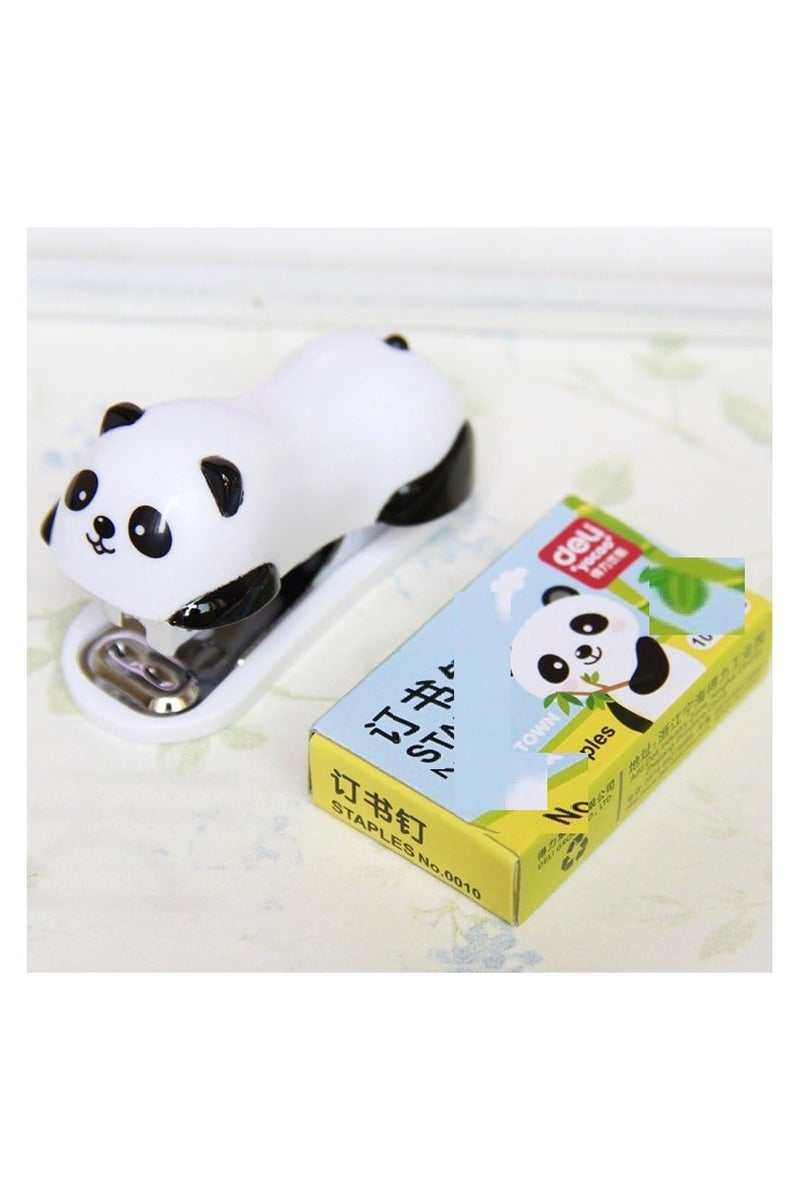 Cute Panda Design Mini Office Stapler with 400 Staples for Office, School, Home or Travel Use - Image 1