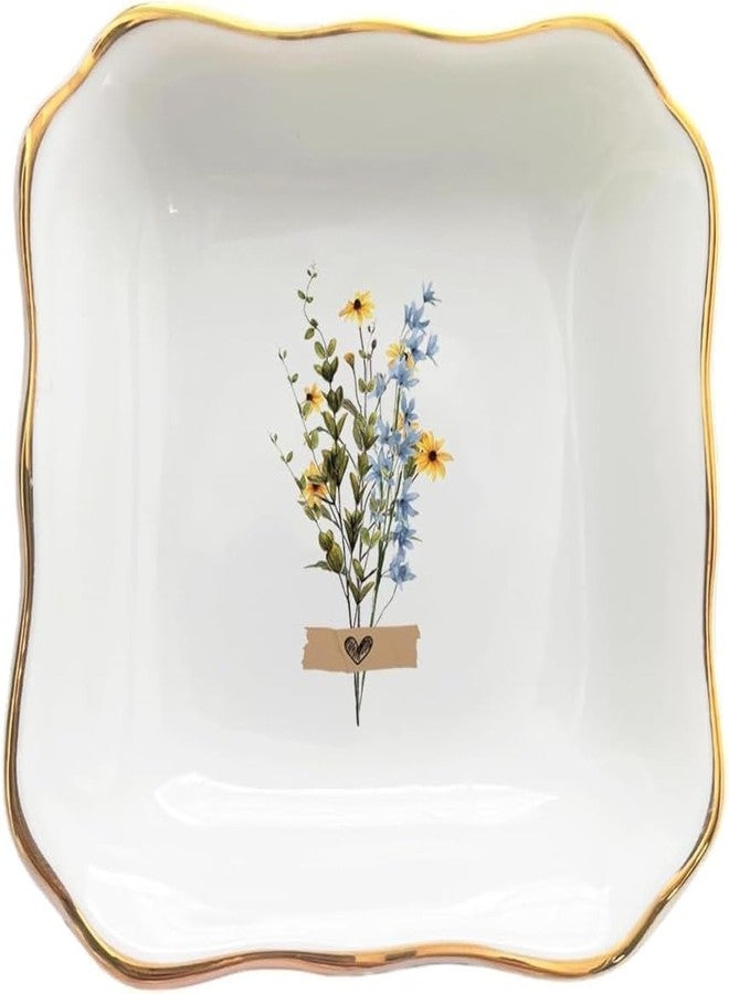 BAT Trang Floral Ring Dish, Wildflower Ring Dish for Mom, Bridal Shower Gifts, Friendship Gifts for Friends, Bridesmaid Gifts from Bride, Daughter Birthday Gift, Flower Jewelry Dish - Image 1