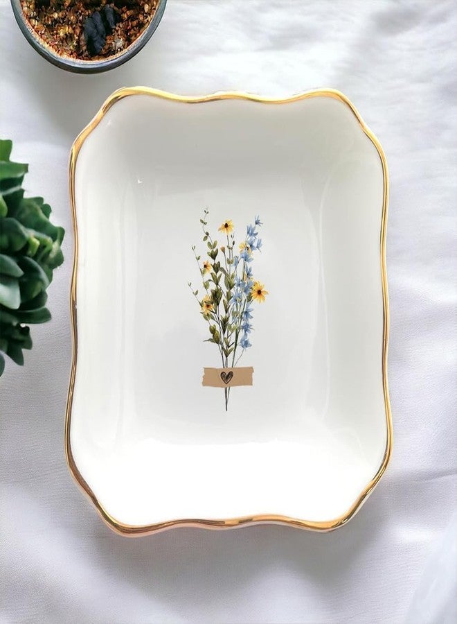 BAT Trang Floral Ring Dish, Wildflower Ring Dish for Mom, Bridal Shower Gifts, Friendship Gifts for Friends, Bridesmaid Gifts from Bride, Daughter Birthday Gift, Flower Jewelry Dish - Image 5