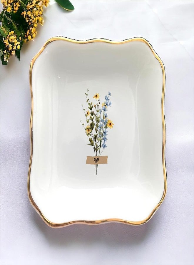 BAT Trang Floral Ring Dish, Wildflower Ring Dish for Mom, Bridal Shower Gifts, Friendship Gifts for Friends, Bridesmaid Gifts from Bride, Daughter Birthday Gift, Flower Jewelry Dish - Image 4