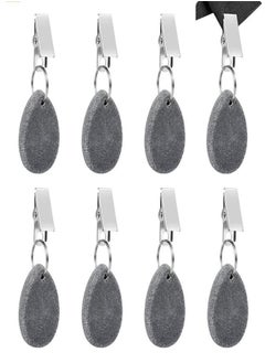 Table Cloth Weight, 8 Pieces Stone Tablecloth Weights with Clip, Marble Tablecloth Pendant, Stone Tablecloth Clip for Outdoor, Camping, Picnic, Party and Garden