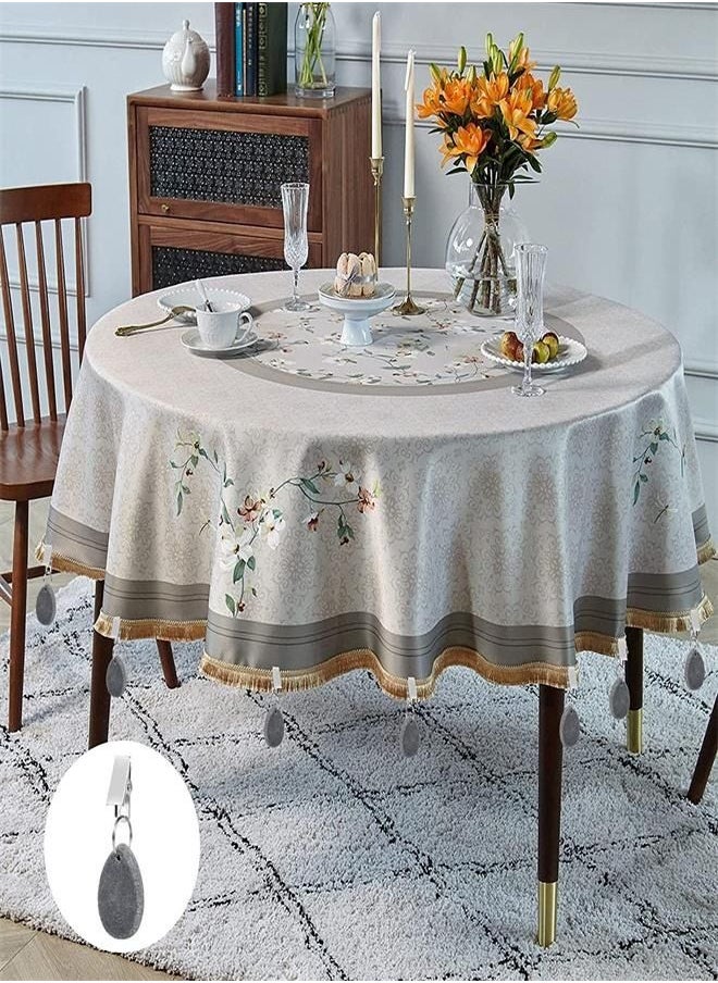 Generic - Table Cloth Weight, 8 Pieces Stone Tablecloth Weights with Clip, Marble Tablecloth Pendant, Stone Tablecloth Clip for Outdoor, Camping, Picnic, Party and Garden - Image 1