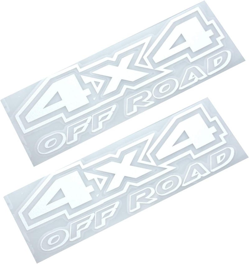 EmbRoom 2pcs 4x4 Offroad Decals - White Vinyl Replacement Stickers for Trucks - Image 1