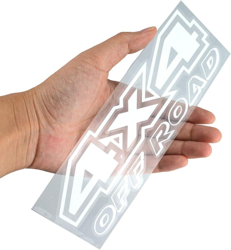 EmbRoom 2pcs 4x4 Offroad Decals - White Vinyl Replacement Stickers for Trucks - Image 2