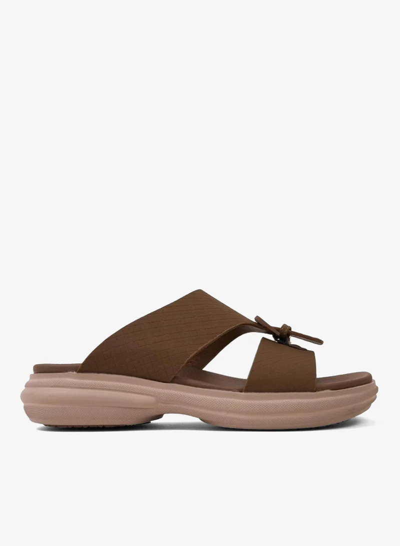 كومفورت بلس صنادل مريحة بحركة نقية بلون رملي بني