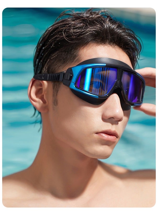Colorful Wide View Goggles Anti-Fog HD Large Frame Swimming Goggles, Comfortable Adjustable Silicone Strap, Professional Waterproof & Anti-Glare - Image 1