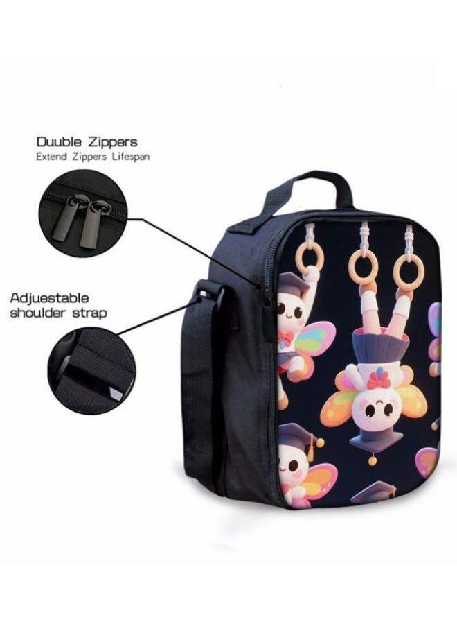 Unlock the new fashion of childish fun! Three-piece set of bags, cartoon elements for children and teenagers (students, children, friends' outings, mountain climbing, schooling, etc. can be used) - 116