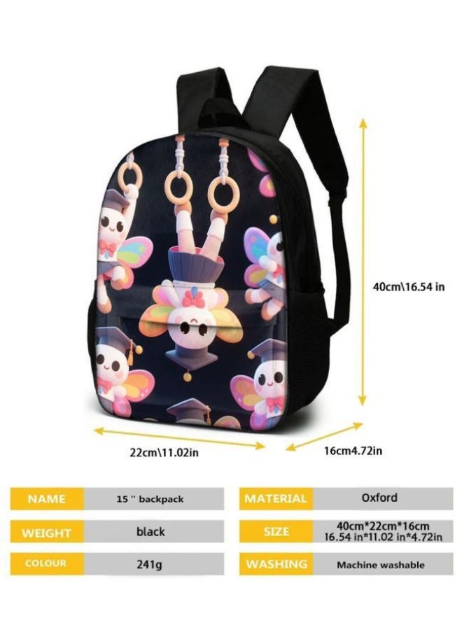 Unlock the new fashion of childish fun! Three-piece set of bags, cartoon elements for children and teenagers (students, children, friends' outings, mountain climbing, schooling, etc. can be used) - 116