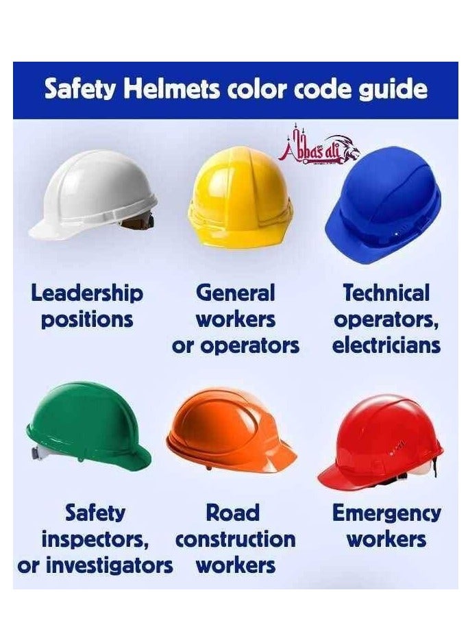 ABBASALI SAFETY HELMET HEAVY DUTY PACK OF 2pcs With Goggle, 10 pcs Face Mask & Glove  - Image 3