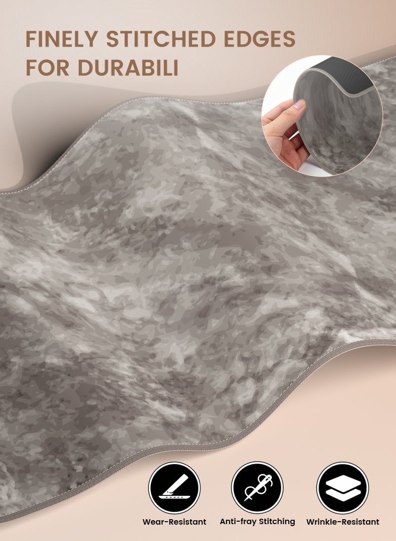 مسافر الكثبان DuneVoyager M5P Relief Grey ماوس باد للألعاب XXXL ‎1200×600×4‎ مم – حجم فائق الكِبر يغطي كامل سطح المكتب، سطح ممتد مقاوم للماء، قاعدة مطاطية مانعة للانزلاق، تحكم سلس وثابت، مع علبة هدايا - Image 5