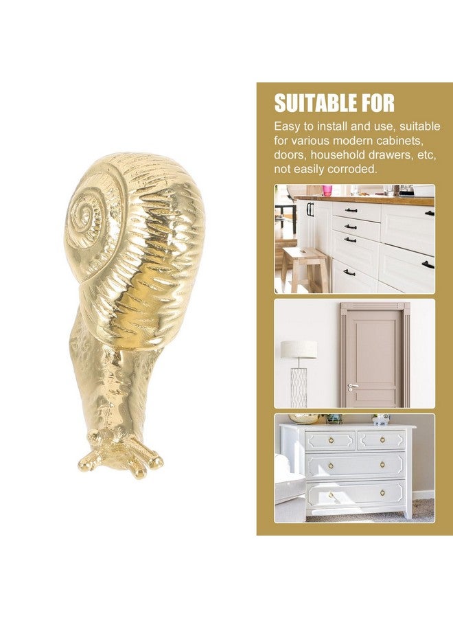 Veemoon Brass Animal Drawer Knobs Snail Furniture Handle Decorative Insect Cabinet Pulls Gold Dresser Handles Gold Dresser Hardware for Wardrobe, Door & Drawer, Cupboard DIY Knobs - Image 4