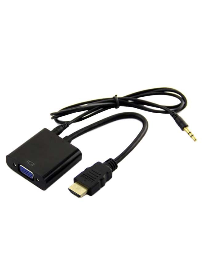 NIBEMINENT HDMI To VGA Adapter 20.5centimeter Black  - Image 1