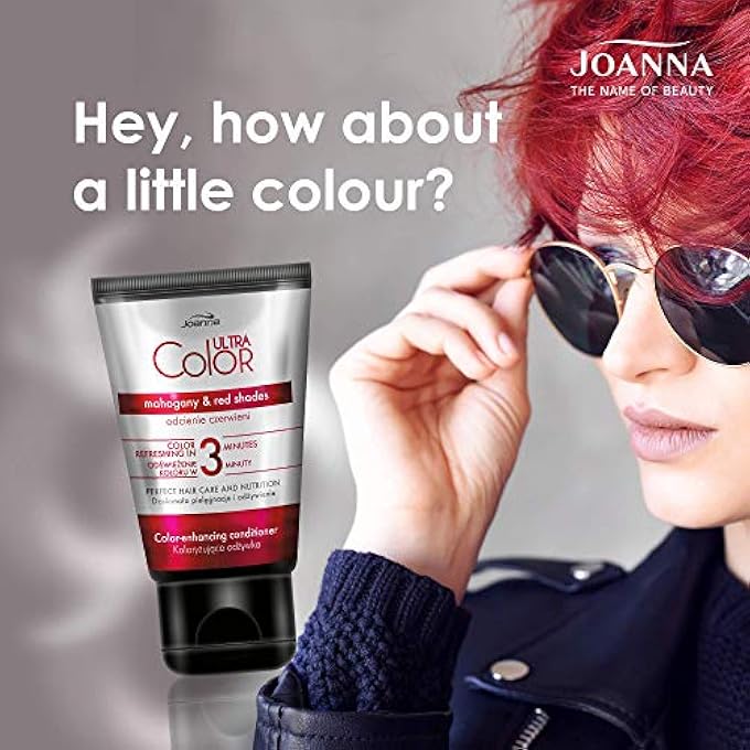 JOANNA ULTRA COLOR - COLOUR ENHANCING CONDITIONER - MAHOGANY CHERRY RED SHADES OF NATURAL AND DYED HAIR - HAIR CARE - HYDRATING MOISTURISING - AMMONIA FREE - REFRESH THE COLOUR IN 3 MINUTES - 100 G - Image 3