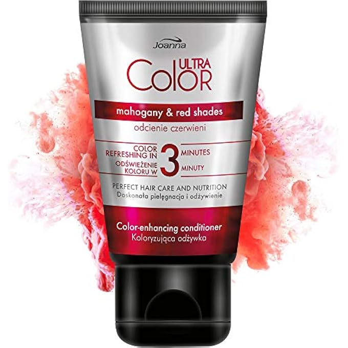 JOANNA ULTRA COLOR - COLOUR ENHANCING CONDITIONER - MAHOGANY CHERRY RED SHADES OF NATURAL AND DYED HAIR - HAIR CARE - HYDRATING MOISTURISING - AMMONIA FREE - REFRESH THE COLOUR IN 3 MINUTES - 100 G - Image 2
