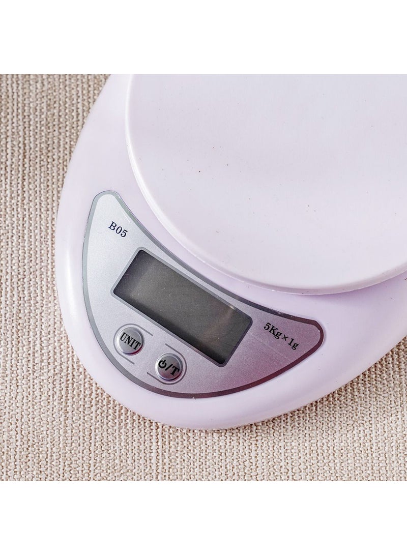 DANUBE HOME ميزان المطبخ من شيف دلايت مع وعاء – ميزان طعام رقمي لقياسات الطهي والخبز الدقيقة، سهل الاستخدام، تصميم مدمج، مثالي للمطبخ سعة: 5 كجم، طاقة قابلة للتكيف: 2 بطارية AAA - Image 4