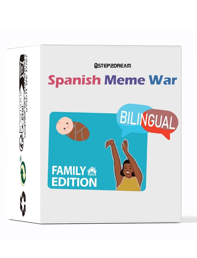 1step2dream Spanish English Meme War Card Game Party Game Funny Cards Family Board Games Bilingual - Image 4