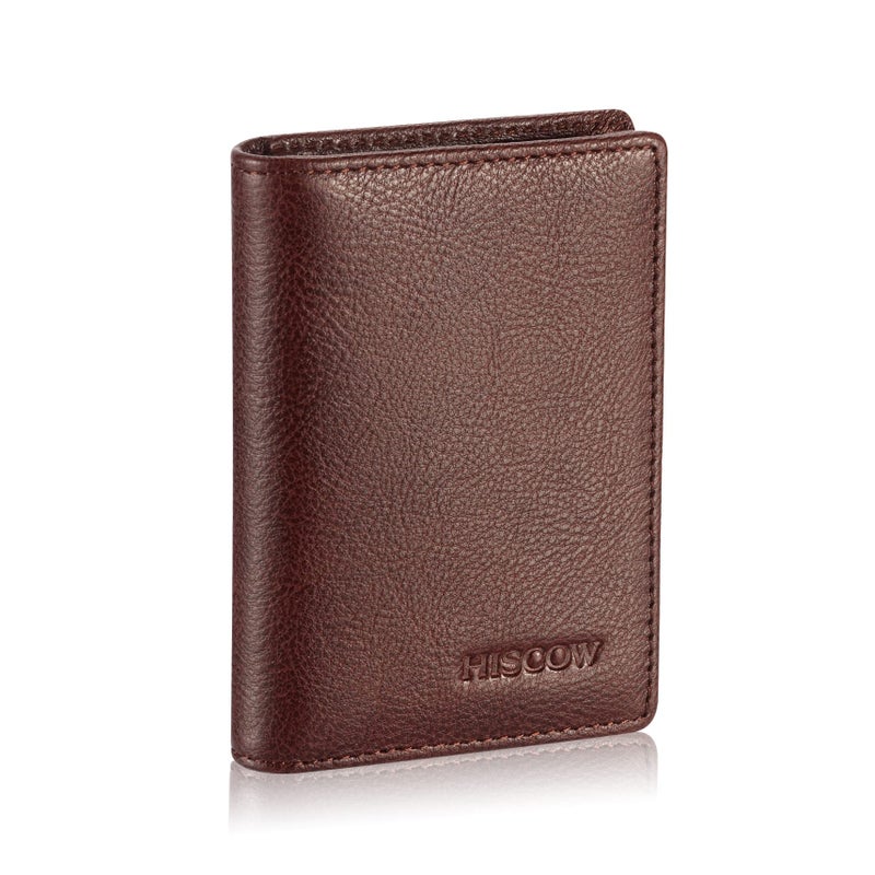 HISCOW Leather Business Card Case Holder for Men Women Italian Calfskin Burgundy VegetableTanned Leather - Image 2