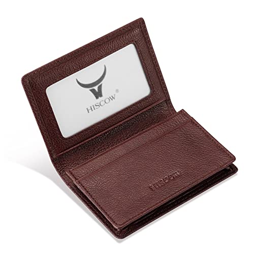 HISCOW Leather Business Card Case Holder for Men Women Italian Calfskin Burgundy VegetableTanned Leather - Image 3