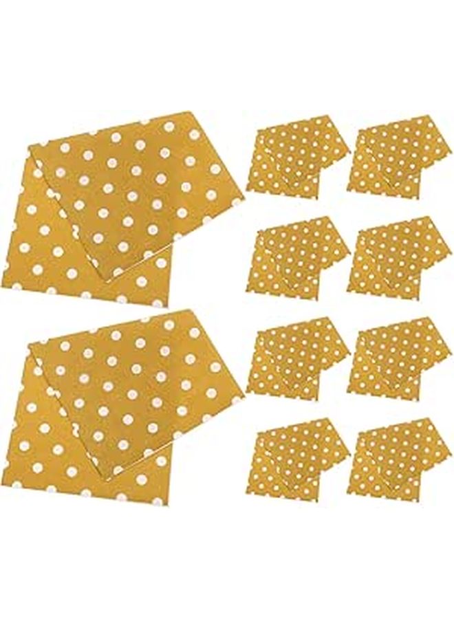 Gold Dot Paper Napkins 16 Pieces Elegant Decorative Serviettes For Wedding Party Birthday Dinner - Image 1