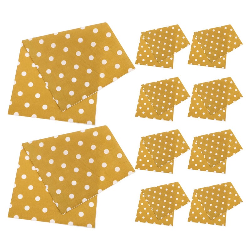 Gold Dot Paper Napkins 16 Pieces Elegant Decorative Serviettes For Wedding Party Birthday Dinner - Image 2