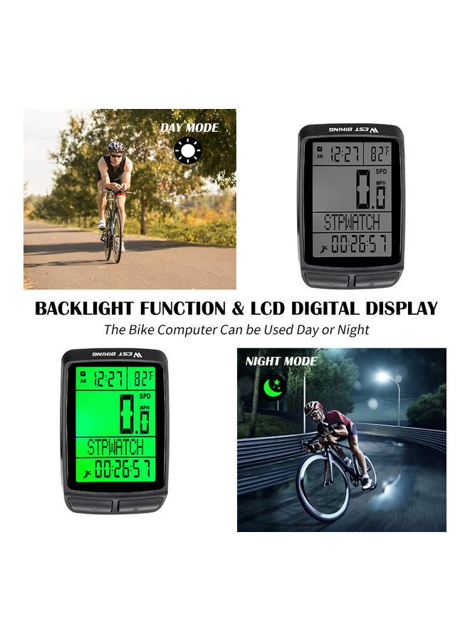 Generic WEST BIKING Five Languages Mountain Bike Road Bicycle Wireless Stopwatch Multifunctional Interface Waterproof Tachometer Riding Equipment Speedometer 12.2*4.5*8.1cm - Image 3