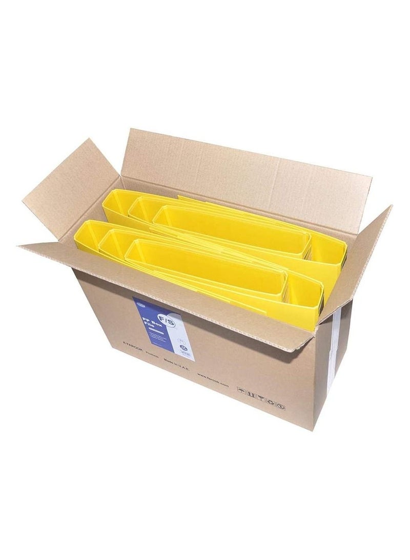 FIS PACK OF 10 PP LEVER ARCH FILE, 4CM, F/S SIZE, YELLOW, PP ORIGIN GERMANY - FSBF4PYLFN10 - Image 4