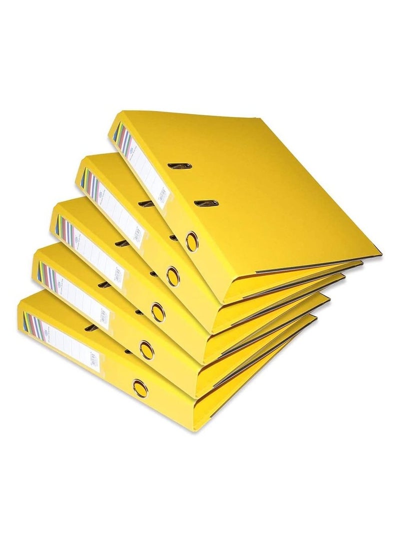 FIS PACK OF 10 PP LEVER ARCH FILE, 4CM, F/S SIZE, YELLOW, PP ORIGIN GERMANY - FSBF4PYLFN10 - Image 1