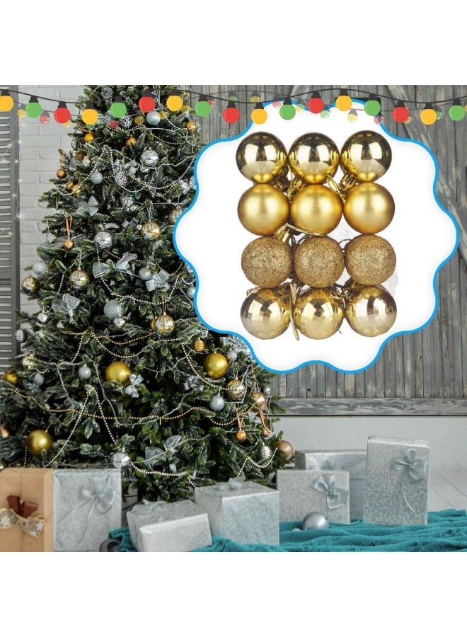 بروماس مجموعة كرات الزينة الذهبية 12 قطعة - Image 3