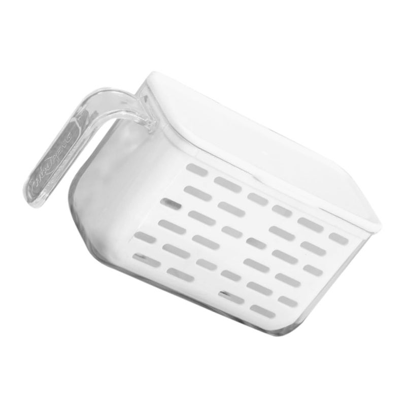 Clear Plastic Refrigerator Bins with Handle Multi Compartment Organizer for Fruits Vegetables Snacks - Image 2