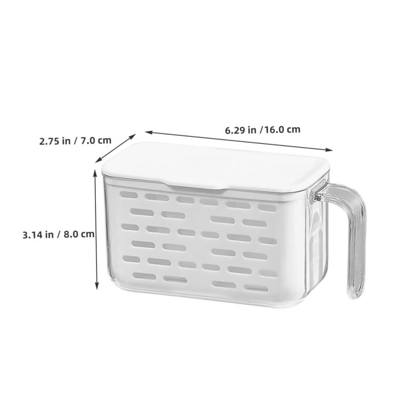 Clear Plastic Refrigerator Bins with Handle Multi Compartment Organizer for Fruits Vegetables Snacks - Image 3