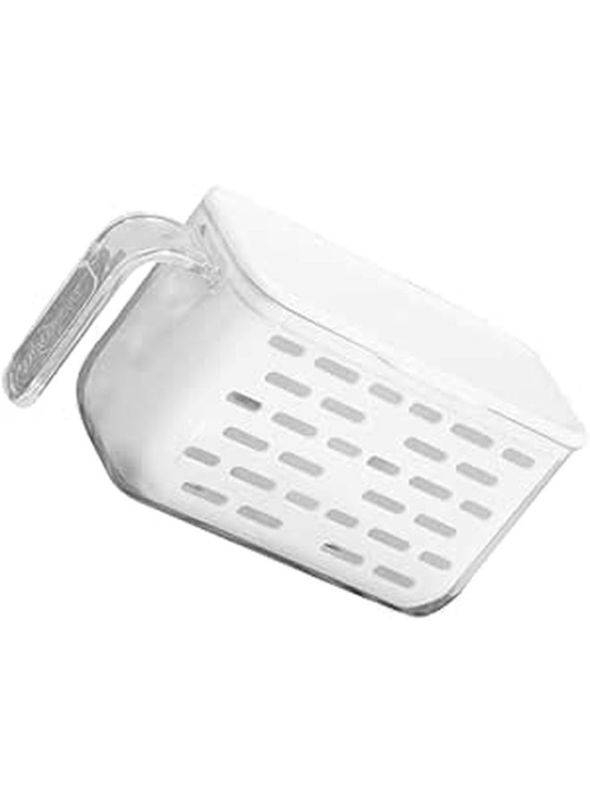 Clear Plastic Refrigerator Bins with Handle Multi Compartment Organizer for Fruits Vegetables Snacks - Image 1