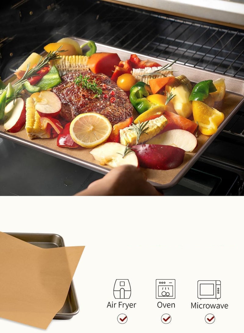 Beauenty 50Pcs Parchment Paper Sheets – Non-Stick, Precut, Brown Baking Paper 30x40CM for Oven, Air Fryer, Grilling, Steaming, Bread, Cupcakes & Cookies - Image 4