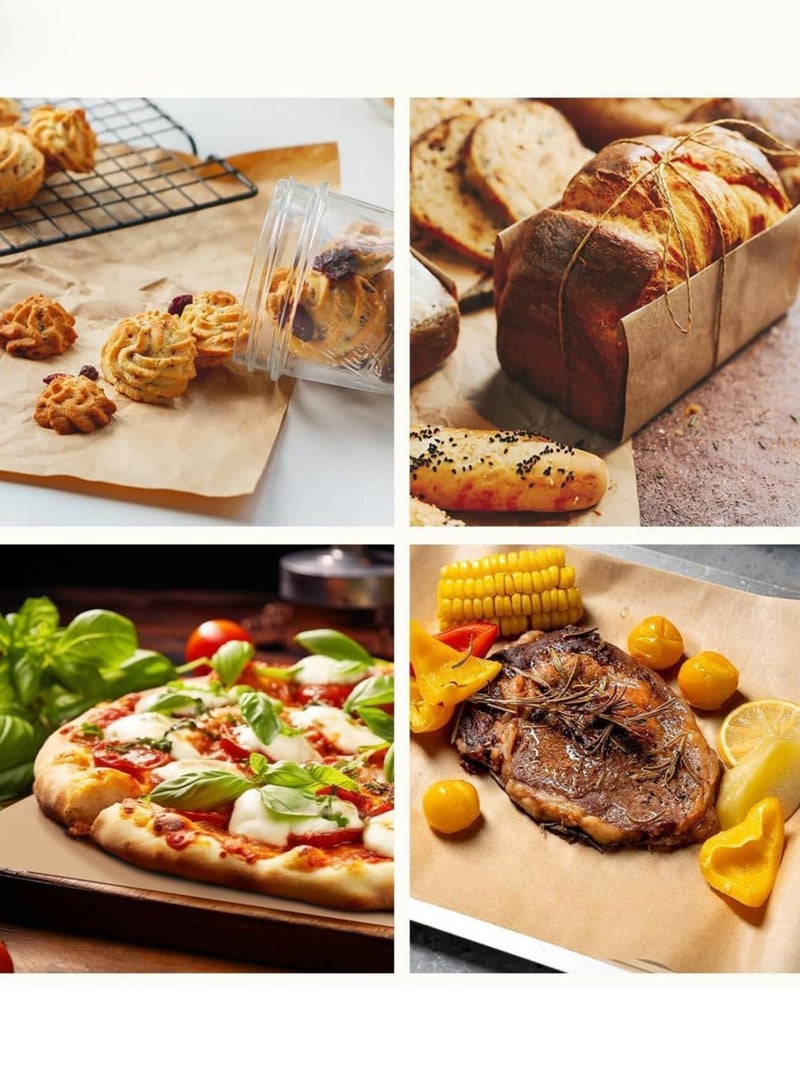 Beauenty 50Pcs Parchment Paper Sheets – Non-Stick, Precut, Brown Baking Paper 30x40CM for Oven, Air Fryer, Grilling, Steaming, Bread, Cupcakes & Cookies - Image 5