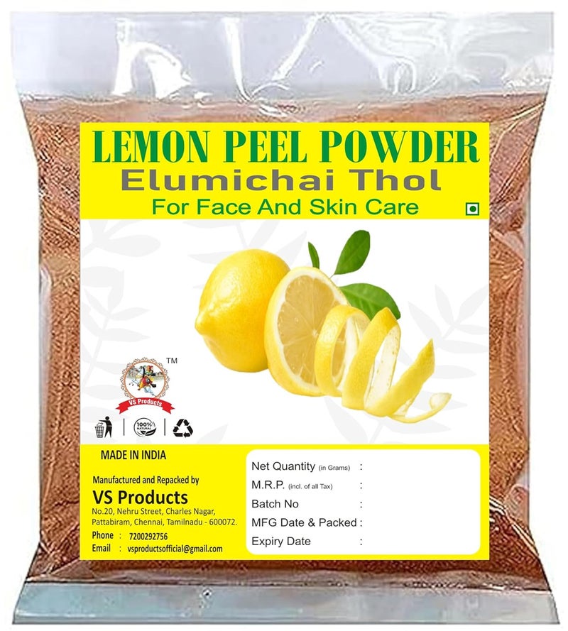 VS Products Lemon Peel Powder 500g Jambiri Peel Powder Chilka Powder For Face And Skin Care 500g pack of 5 x 100g - Image 2