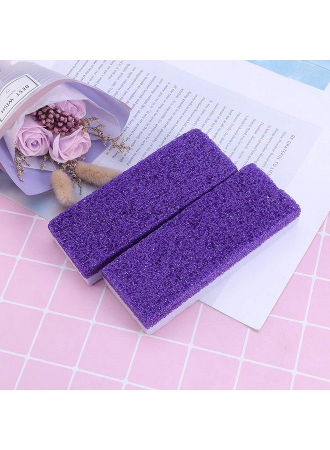 Healifty 2Pcs Foot Care Exfoliator Pedicure Tool Foot Pumice Stone Block Callus Remover Scrubber Dead Hard Skin Remover Cleaner Callus Remover For Feet(Purple) - Image 4