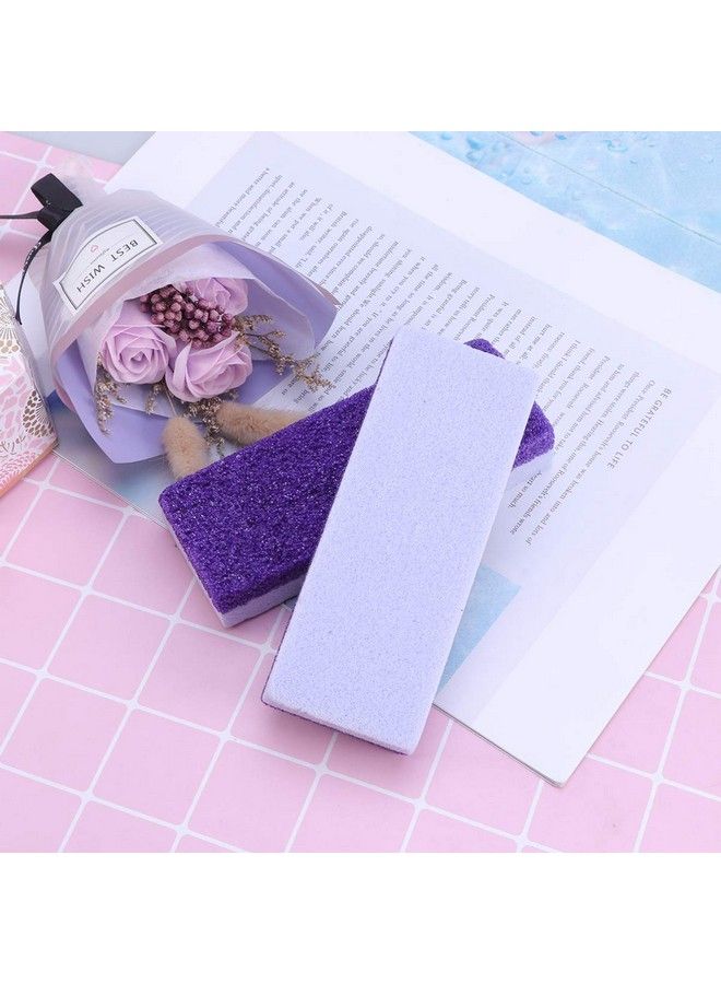Healifty 2Pcs Foot Care Exfoliator Pedicure Tool Foot Pumice Stone Block Callus Remover Scrubber Dead Hard Skin Remover Cleaner Callus Remover For Feet(Purple) - Image 5