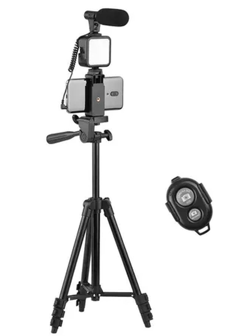 جينيكست Phone Vlog Video Kit with stand black - Image 1
