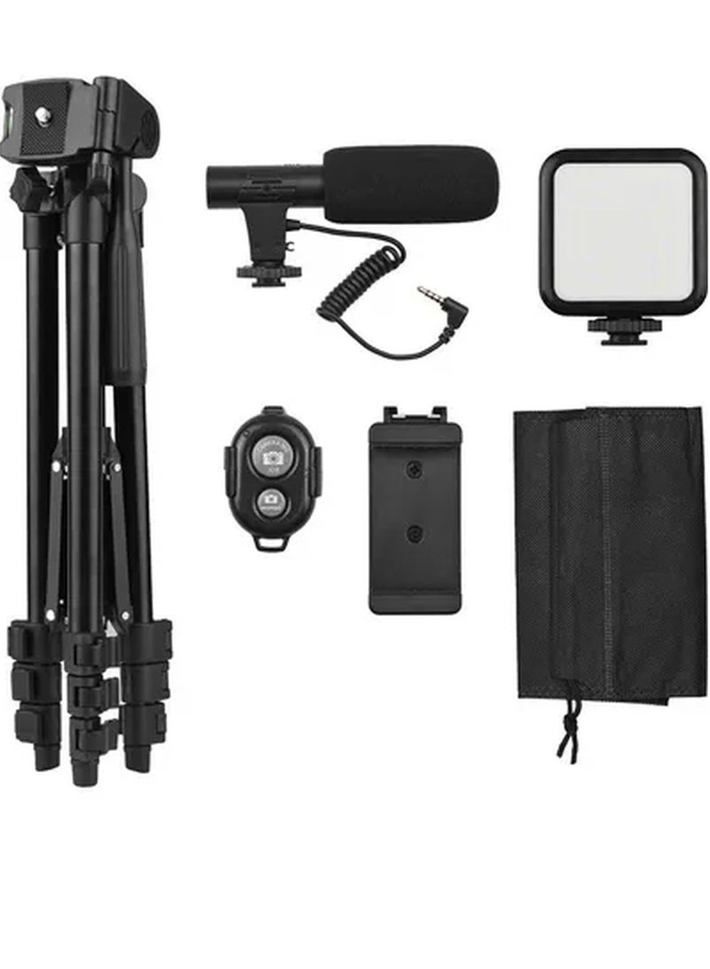 جينيكست Phone Vlog Video Kit with stand black - Image 3