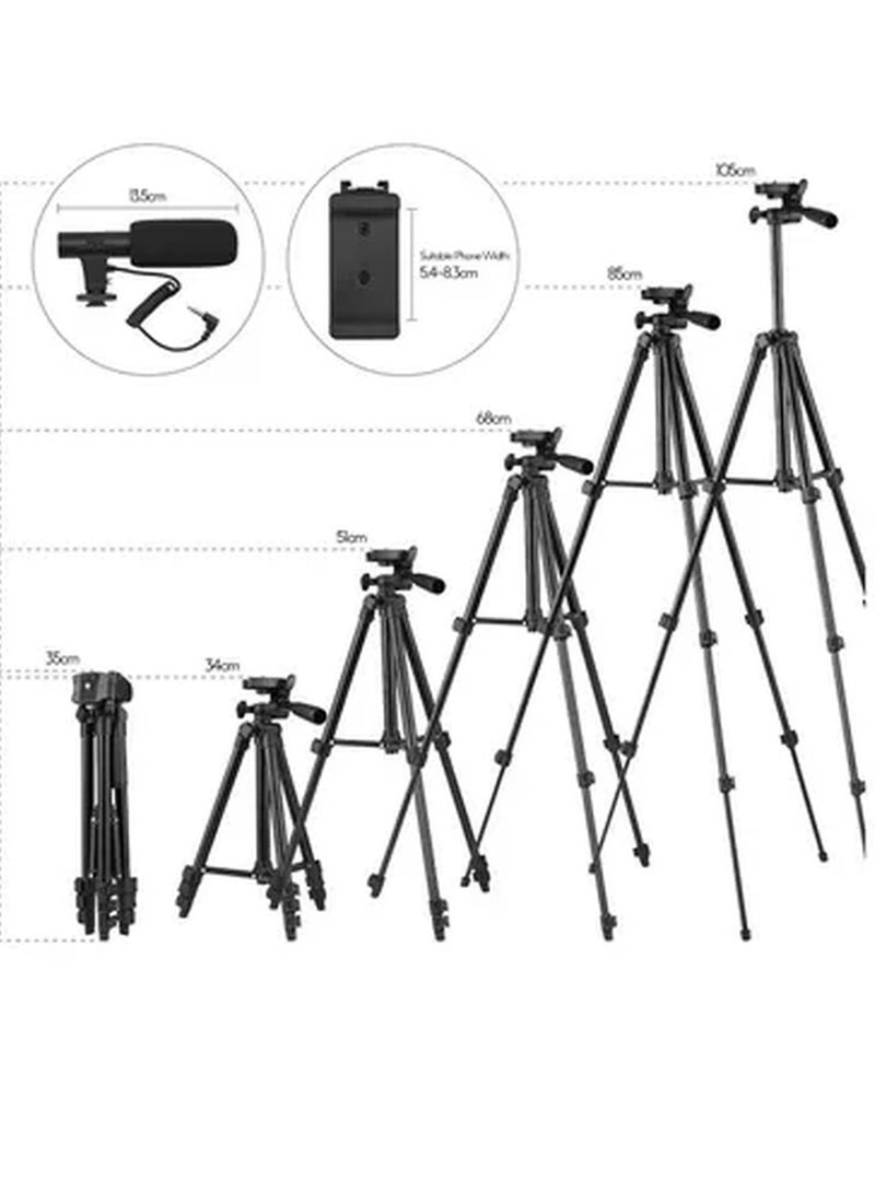 جينيكست Phone Vlog Video Kit with stand black - Image 2