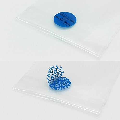 Solitary Walker 200Pcs Tamper Evident Security Void Stickers Diameter 1 inch Round Blue Complete Transfer Tamper Proof Labels Safety Torn up Invalid Seals Tape - Image 4