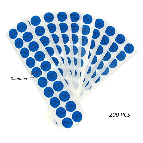 Solitary Walker 200Pcs Tamper Evident Security Void Stickers Diameter 1 inch Round Blue Complete Transfer Tamper Proof Labels Safety Torn up Invalid Seals Tape - Image 2