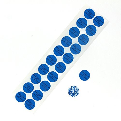 Solitary Walker 200Pcs Tamper Evident Security Void Stickers Diameter 1 inch Round Blue Complete Transfer Tamper Proof Labels Safety Torn up Invalid Seals Tape - Image 1