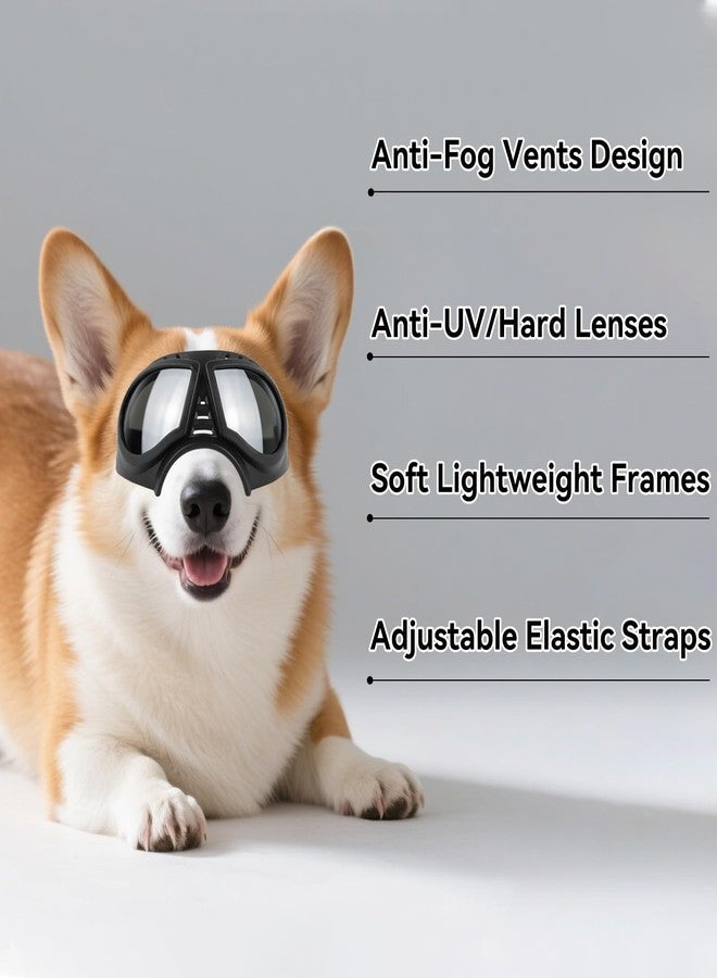 Namsan Dog Goggles Small Breed, Wide Snout & Soft Frame, Tactical Driving Sunglasses for Dogs Small to Medium Breed, Anti-UV Dog Eye Protection, Windproof Dustproof, Adjustable, Silver Lens - Image 4