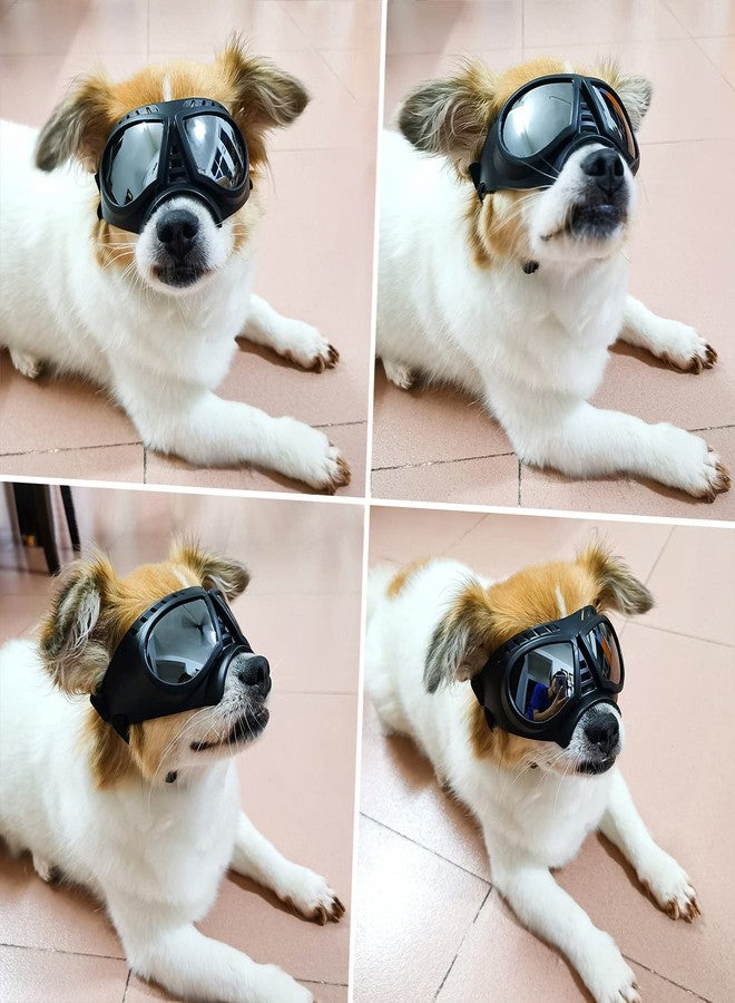 Namsan Dog Goggles Small Breed, Wide Snout & Soft Frame, Tactical Driving Sunglasses for Dogs Small to Medium Breed, Anti-UV Dog Eye Protection, Windproof Dustproof, Adjustable, Silver Lens - Image 3