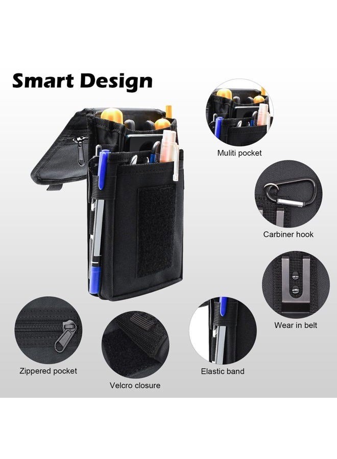 KATOLK Belt Tool Pouch, Tactical Utility Organizer with Cell Phone Holder, Durable Heavy-Duty 1000D Nylon EDC Multitool Holster with Multi-Pockets for Electricians, Handymen, Work, Hiking, Daily Use - Image 4