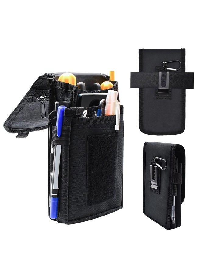 KATOLK Belt Tool Pouch, Tactical Utility Organizer with Cell Phone Holder, Durable Heavy-Duty 1000D Nylon EDC Multitool Holster with Multi-Pockets for Electricians, Handymen, Work, Hiking, Daily Use - Image 1