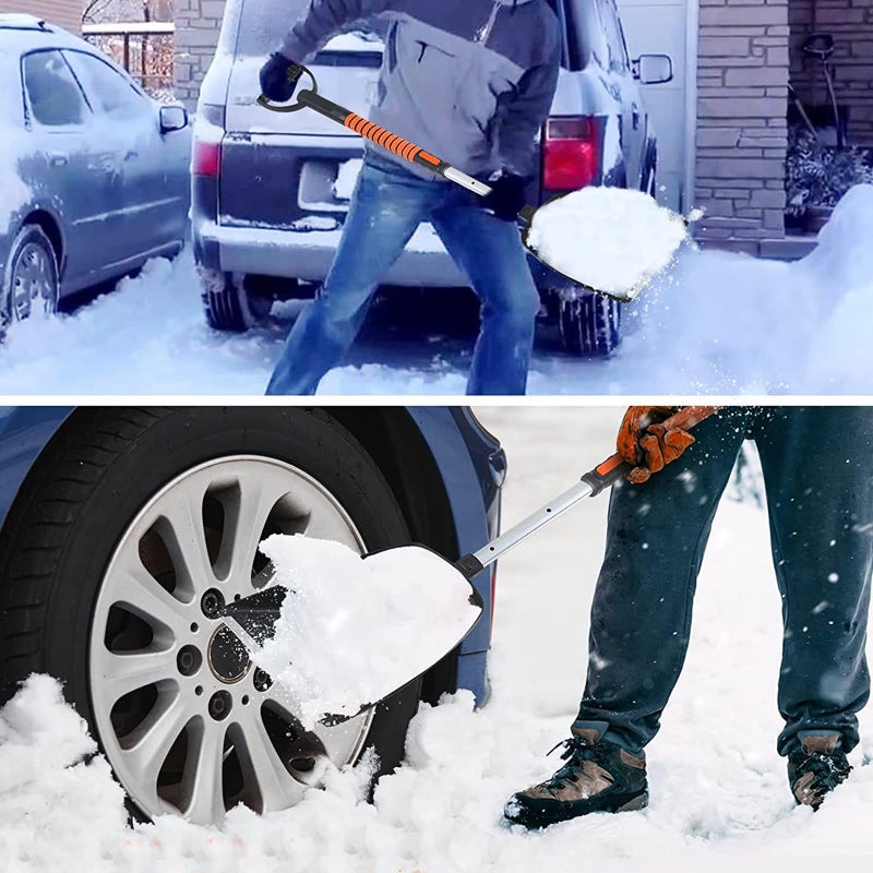 Tirol 42'' Ice Scraper and Extendable Snow Brush Emergency Snow Shovel Snow Broom with Foam Grip 180Â° Pivoting Brush Head Snow Scraper for Cars, Trucks, SUVs, Vehicle - Image 5